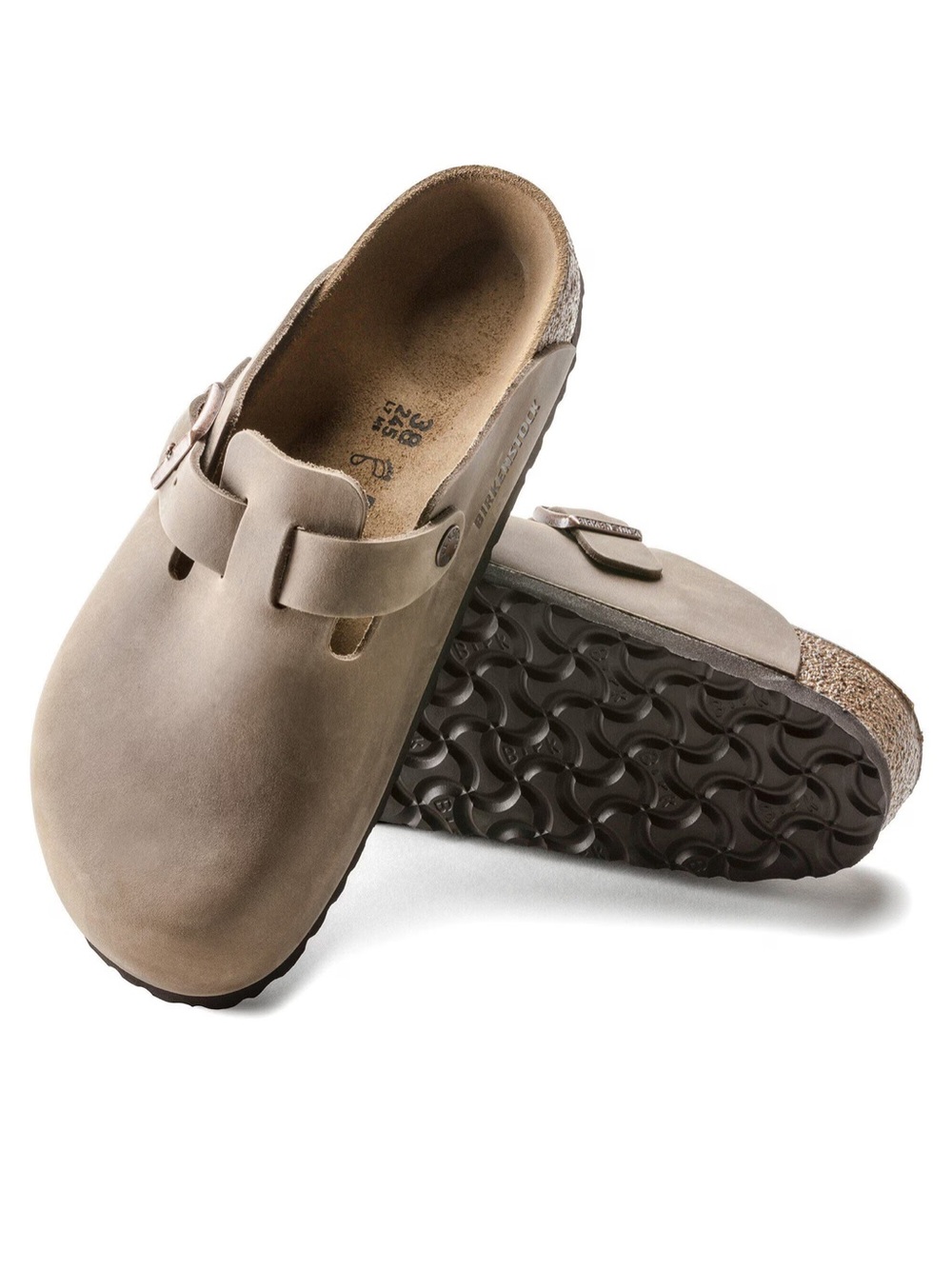 Tobacco Brown Leather Slip-On Clog
